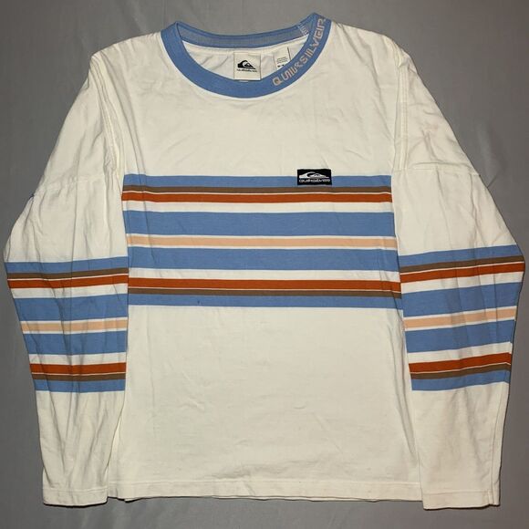 Quiksilver Spot Explorer Long Sleeve T Shirt Women’s Retro Skater Size M - Picture 1 of 16